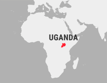 Landkarte Uganda